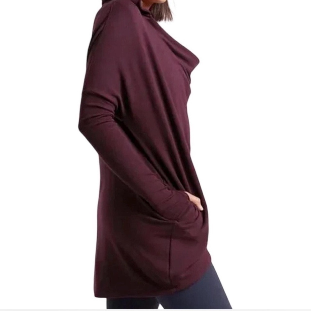 Athleta Deep Purple Women's Poncho Sweater - Picture 2 of 5